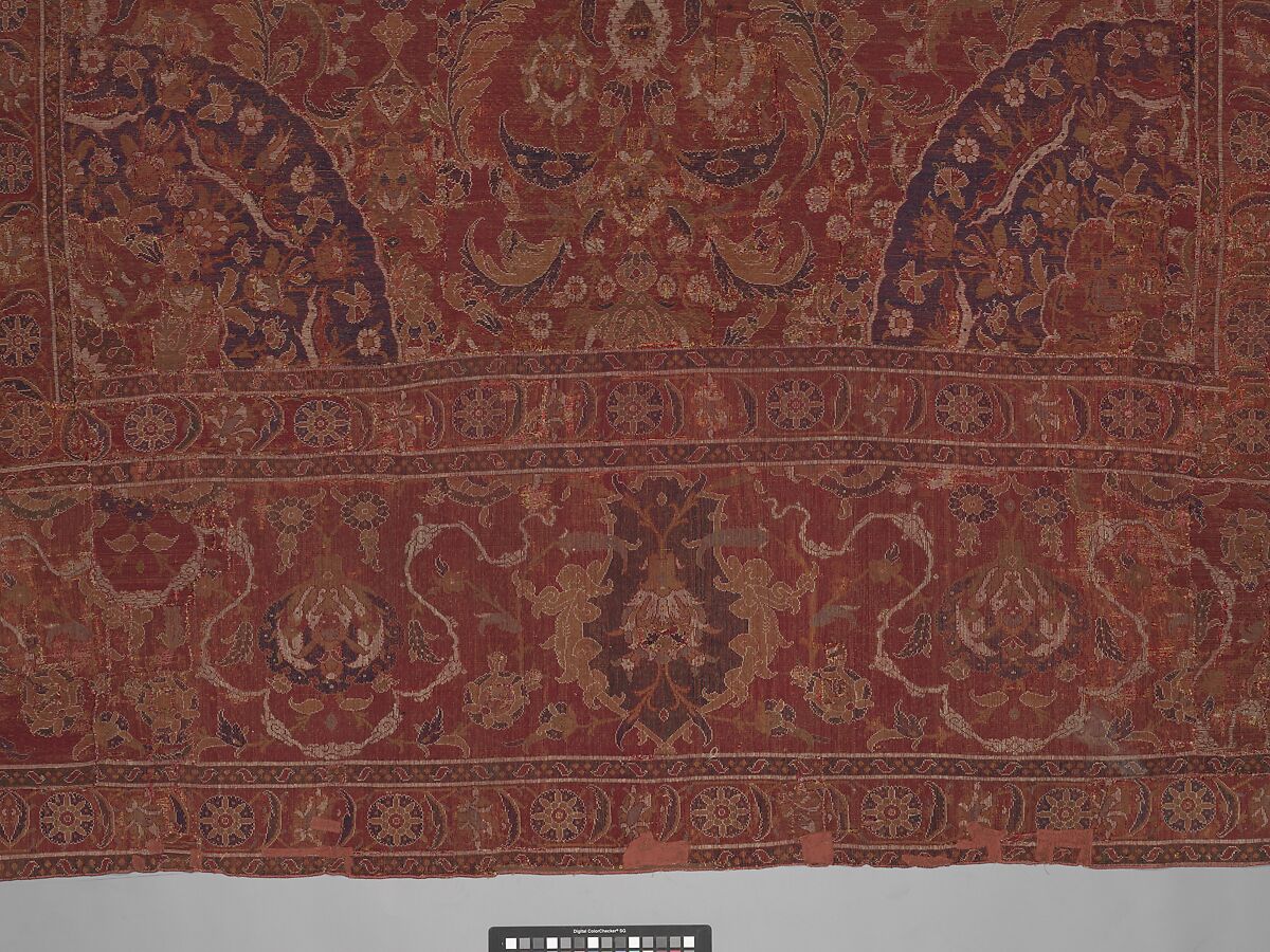 Carpet, Wool (warp, weft and pile); asymmetrically knotted pile