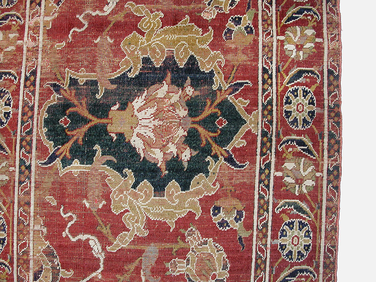 Carpet, Wool (warp, weft and pile); asymmetrically knotted pile