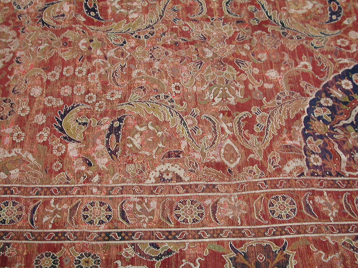 Carpet, Wool (warp, weft and pile); asymmetrically knotted pile