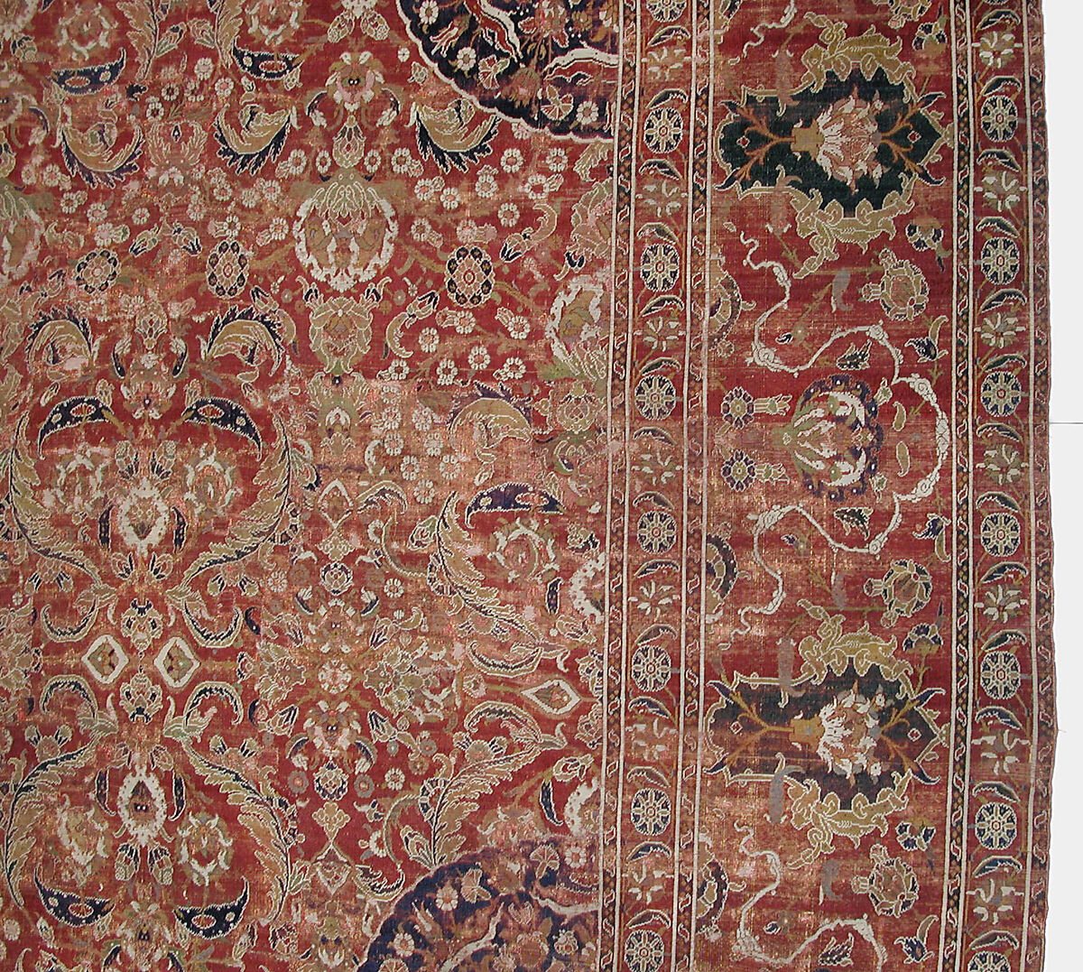 Carpet, Wool (warp, weft and pile); asymmetrically knotted pile