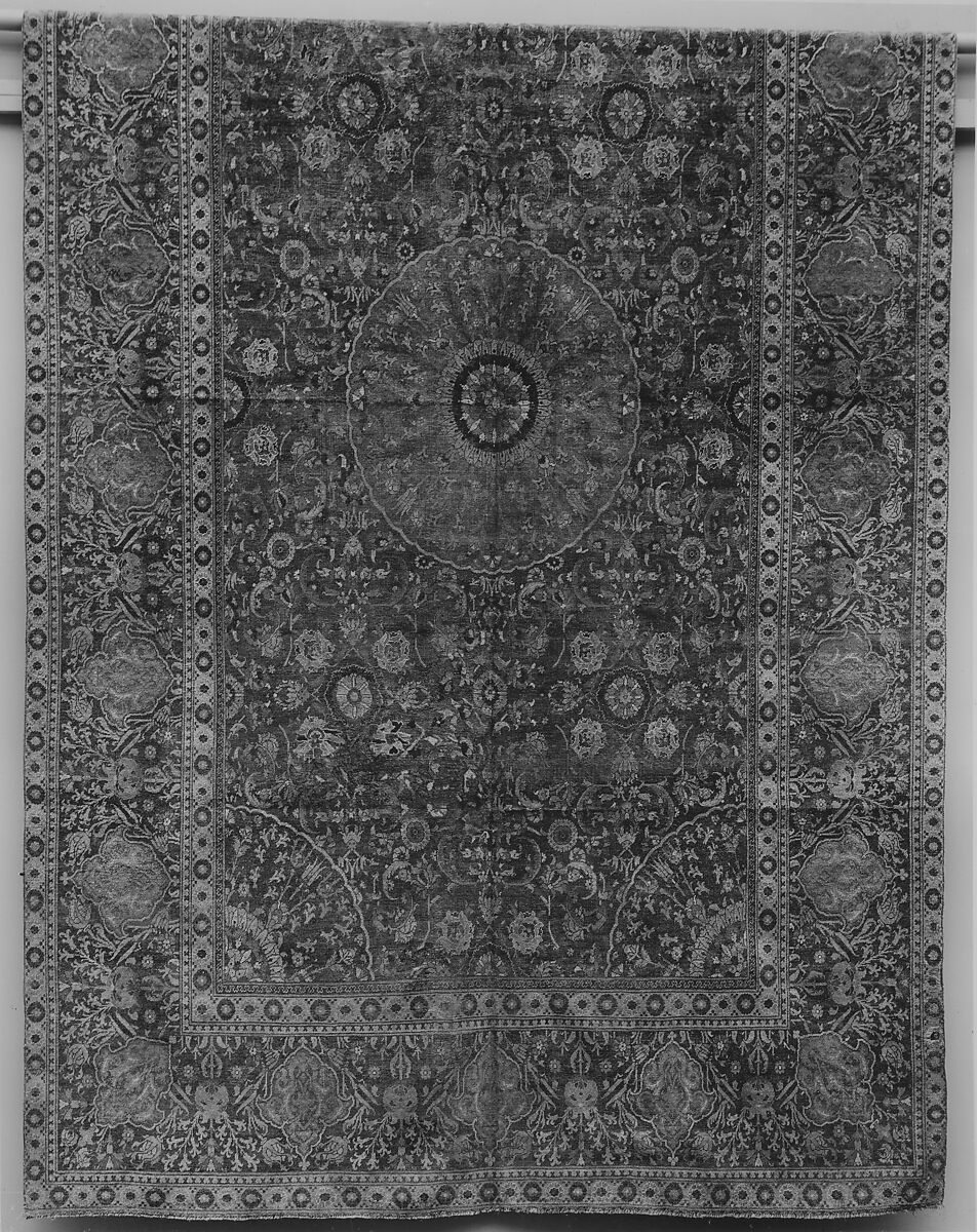 Carpet, Wool (warp, weft and pile); asymmetrically knotted pile