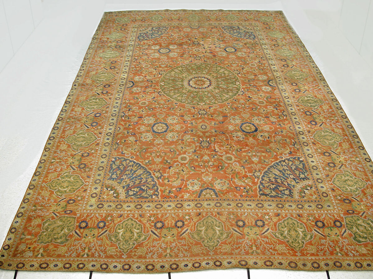 Carpet, Wool (warp, weft and pile); asymmetrically knotted pile