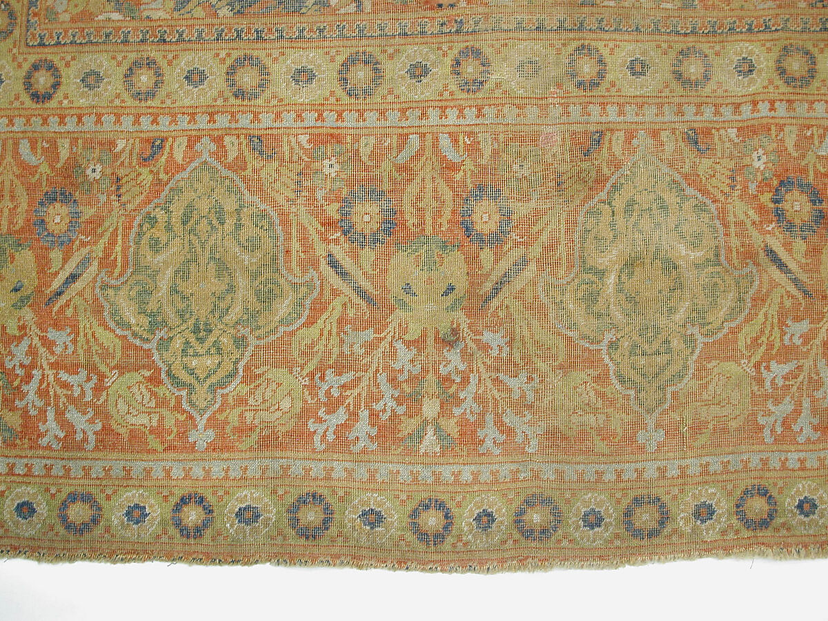 Carpet, Wool (warp, weft and pile); asymmetrically knotted pile