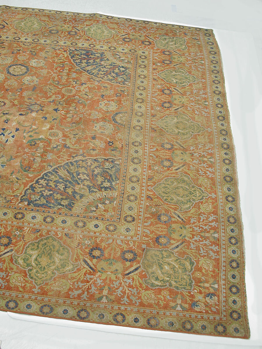 Carpet, Wool (warp, weft and pile); asymmetrically knotted pile