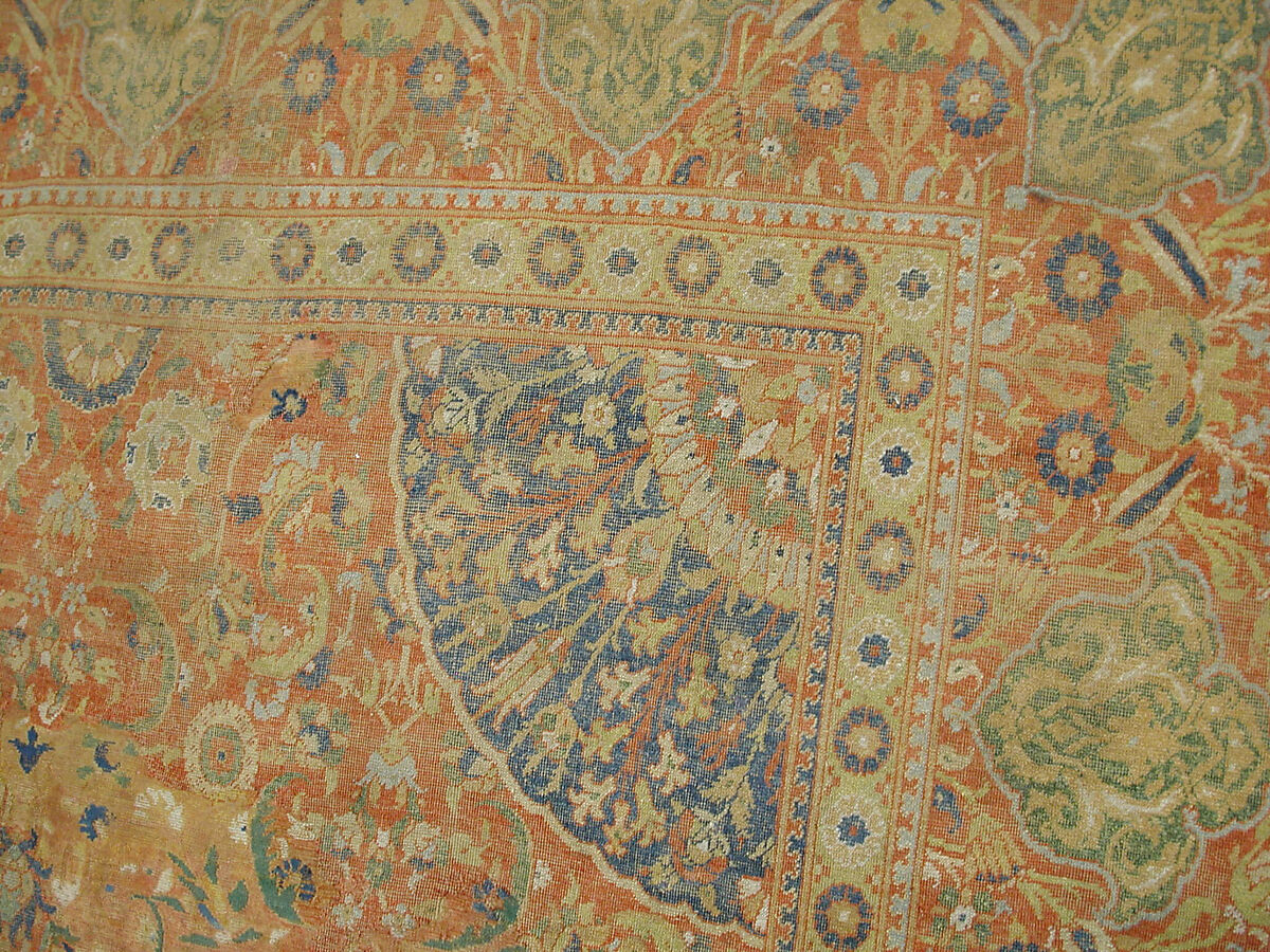 Carpet, Wool (warp, weft and pile); asymmetrically knotted pile