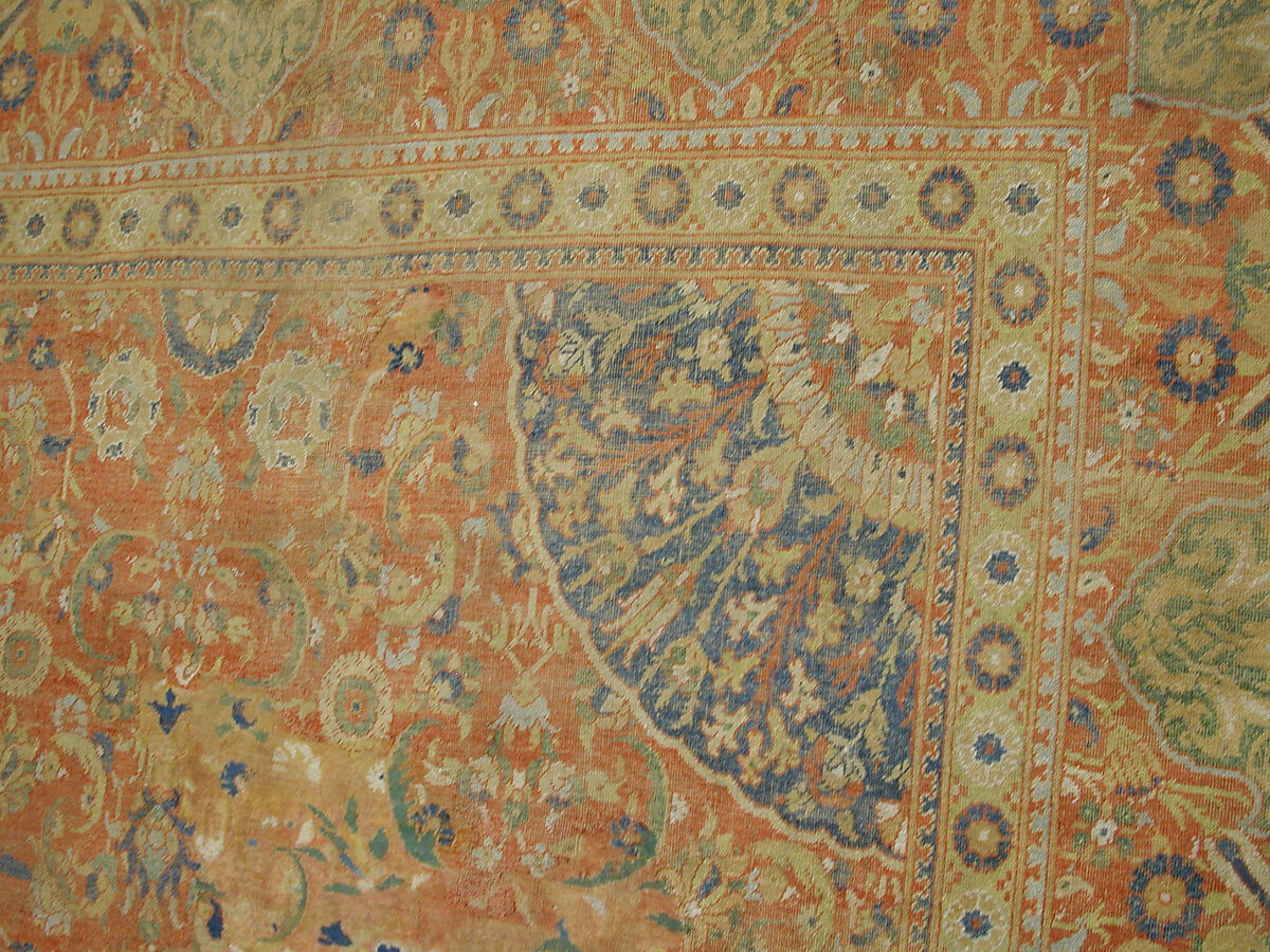 Carpet, Wool (warp, weft and pile); asymmetrically knotted pile