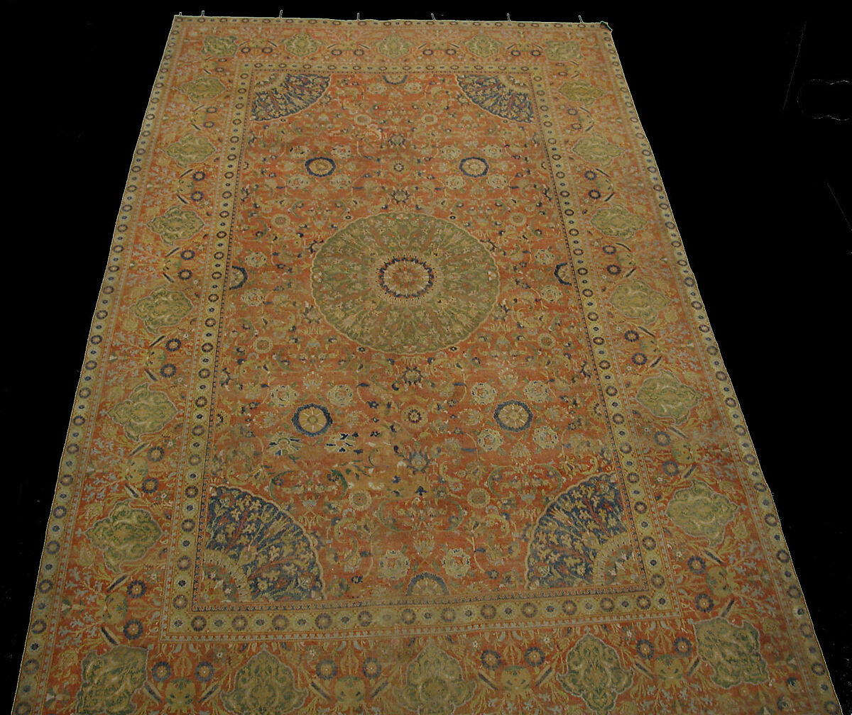 Carpet, Wool (warp, weft and pile); asymmetrically knotted pile