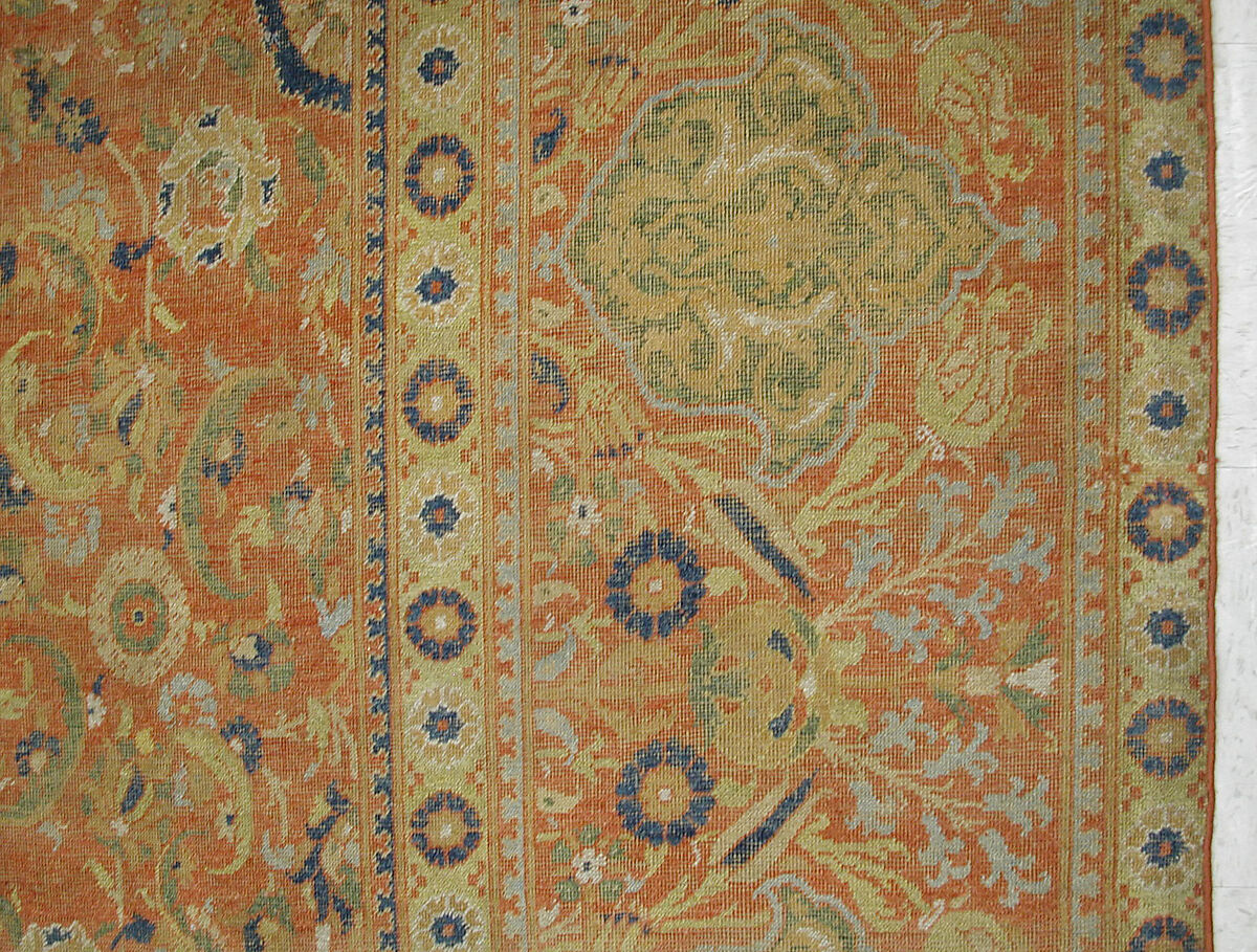 Carpet, Wool (warp, weft and pile); asymmetrically knotted pile