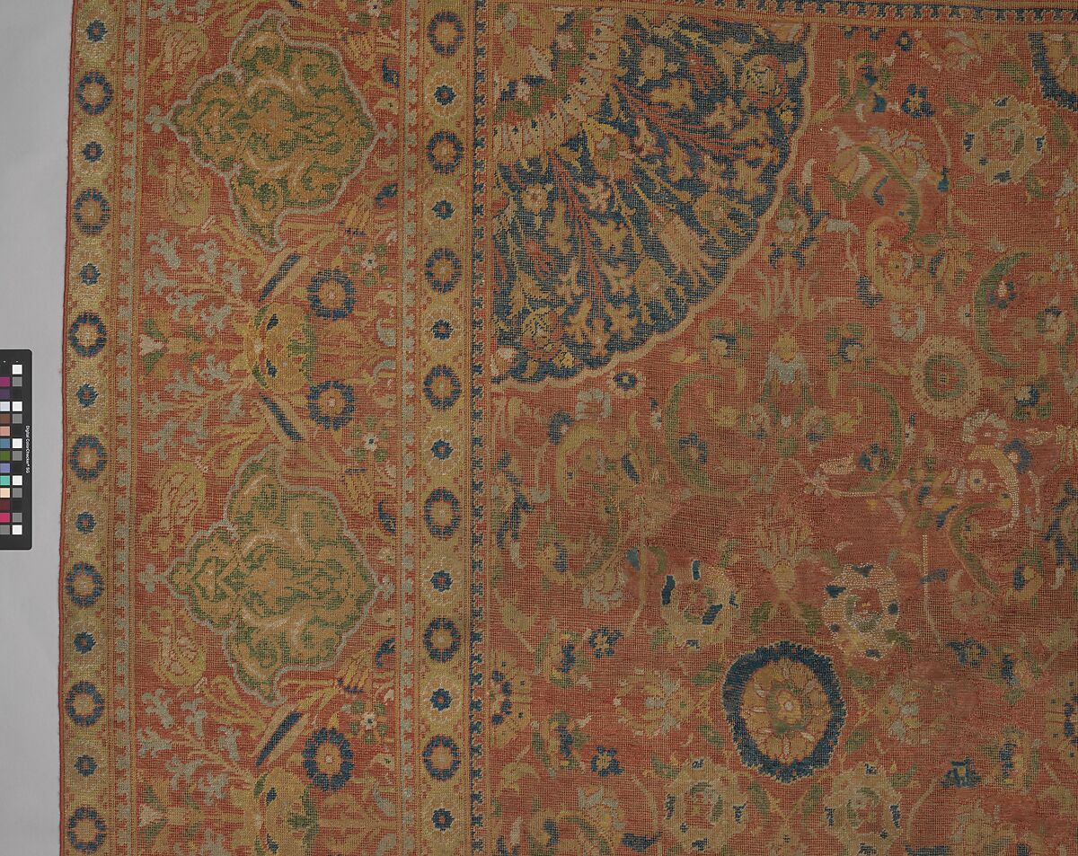 Carpet, Wool (warp, weft and pile); asymmetrically knotted pile