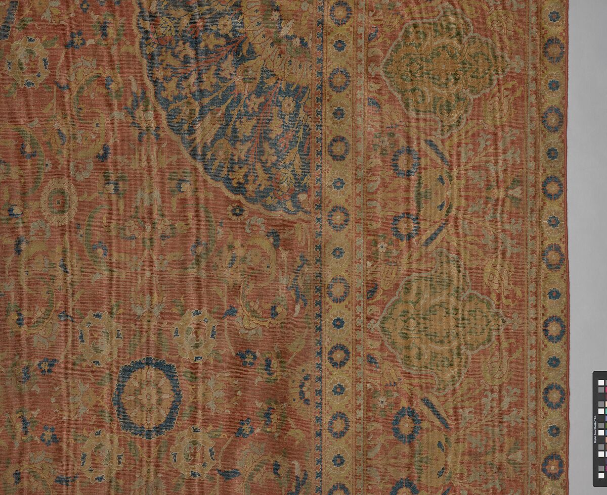 Carpet, Wool (warp, weft and pile); asymmetrically knotted pile