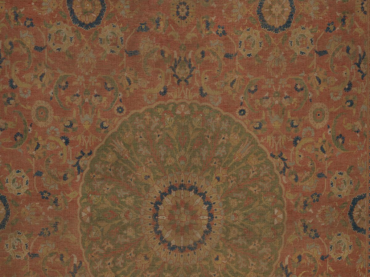 Carpet, Wool (warp, weft and pile); asymmetrically knotted pile