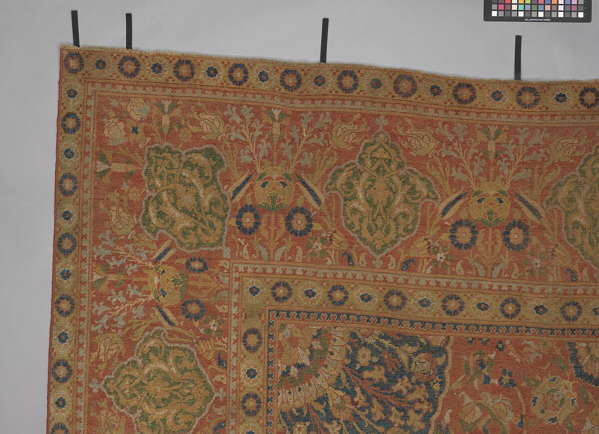 Carpet, Wool (warp, weft and pile); asymmetrically knotted pile