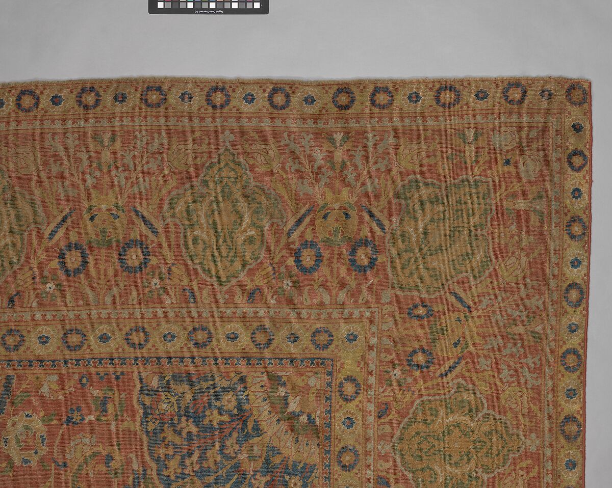 Carpet, Wool (warp, weft and pile); asymmetrically knotted pile