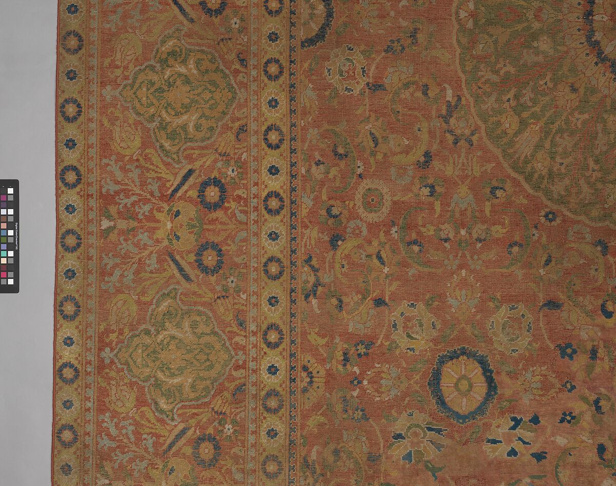 Carpet, Wool (warp, weft and pile); asymmetrically knotted pile