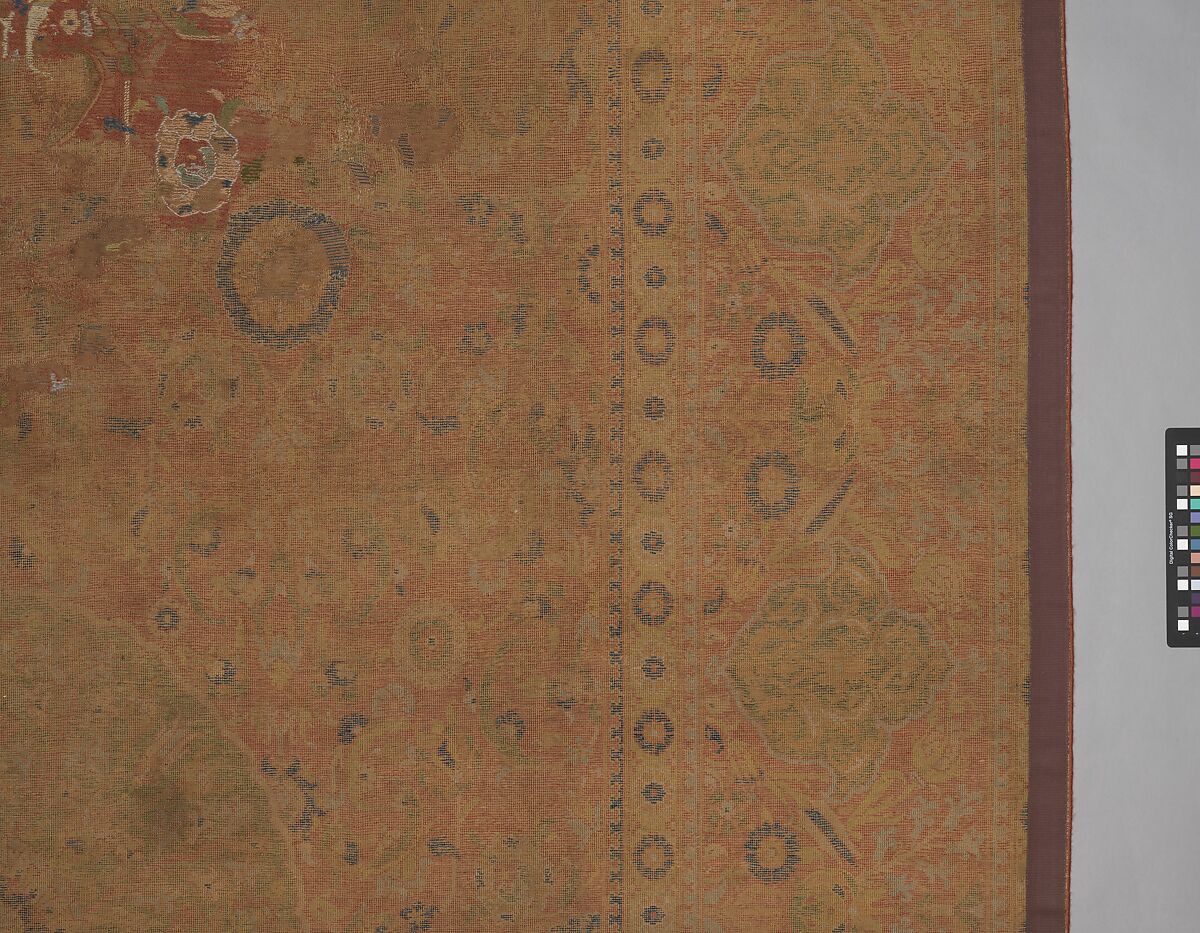 Carpet, Wool (warp, weft and pile); asymmetrically knotted pile