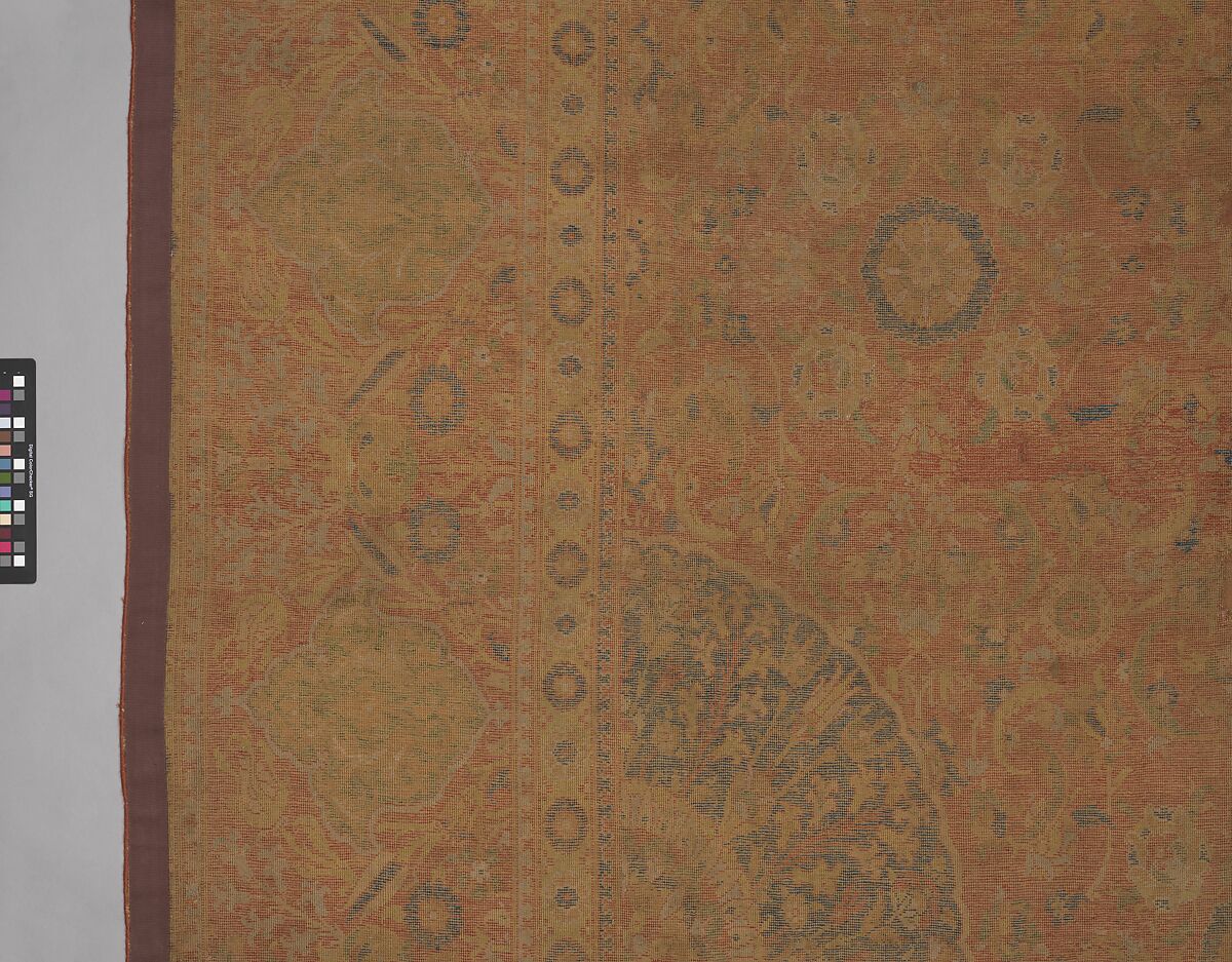 Carpet, Wool (warp, weft and pile); asymmetrically knotted pile