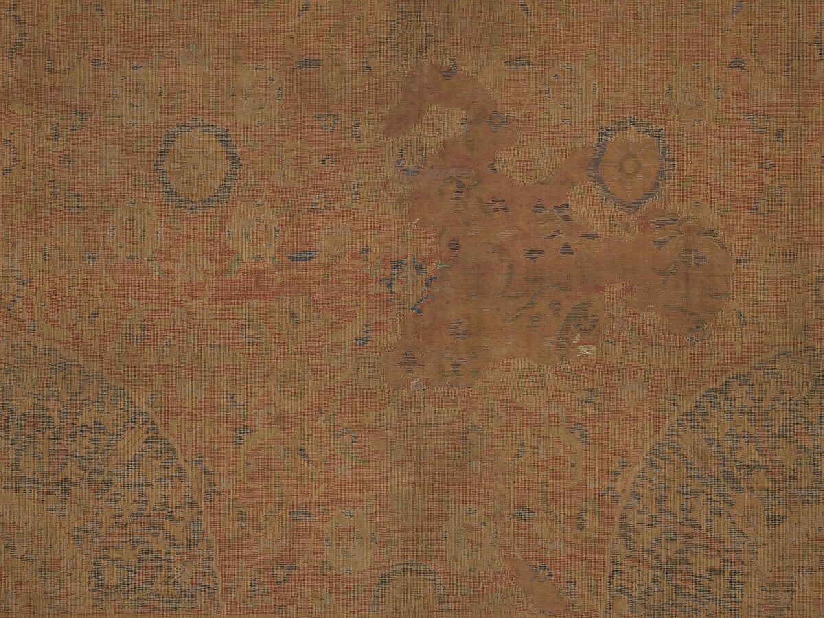 Carpet, Wool (warp, weft and pile); asymmetrically knotted pile