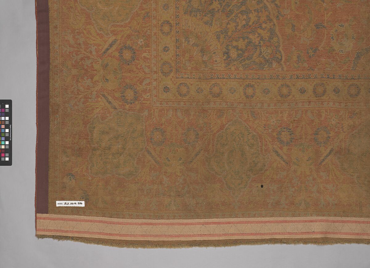 Carpet, Wool (warp, weft and pile); asymmetrically knotted pile