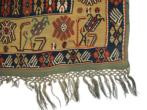 Carpet, Wool (warp and weft); tapestry-woven