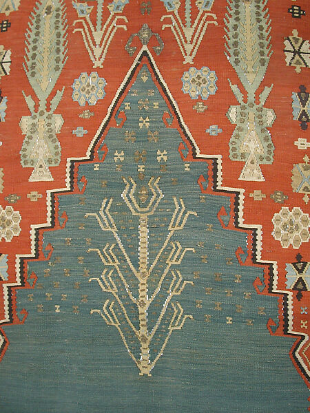 Carpet, Wool (warp and weft); tapestry-woven