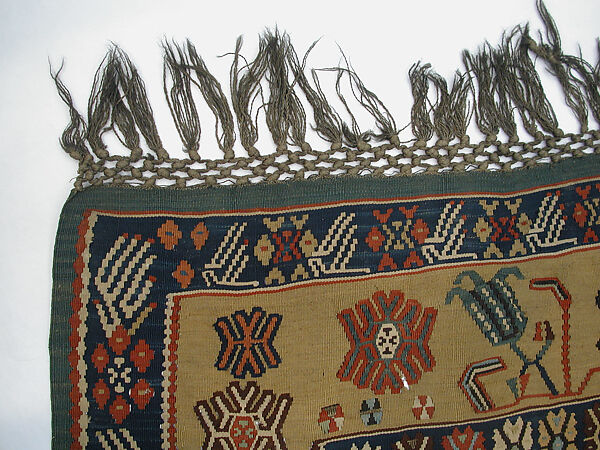 Carpet, Wool (warp and weft); tapestry-woven