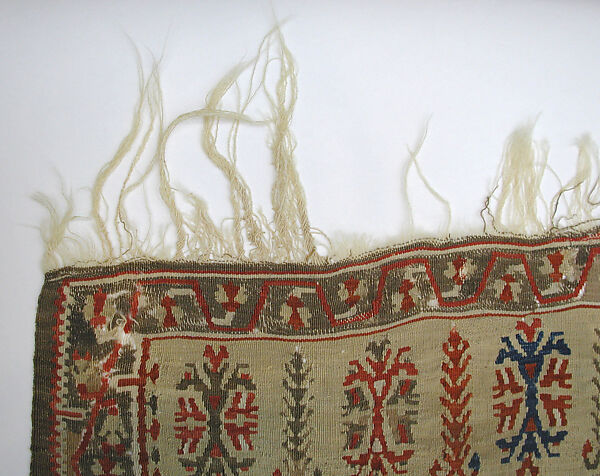 Carpet, Wool (warp and weft), metal wrapped thread; tapestry-woven