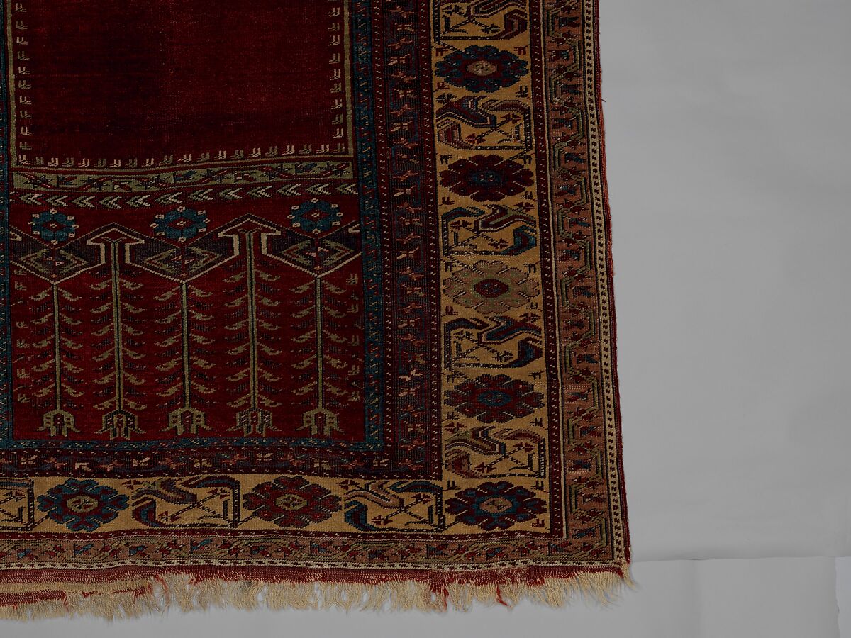 Carpet, Wool (warp, weft and pile); symmetrically knotted pile