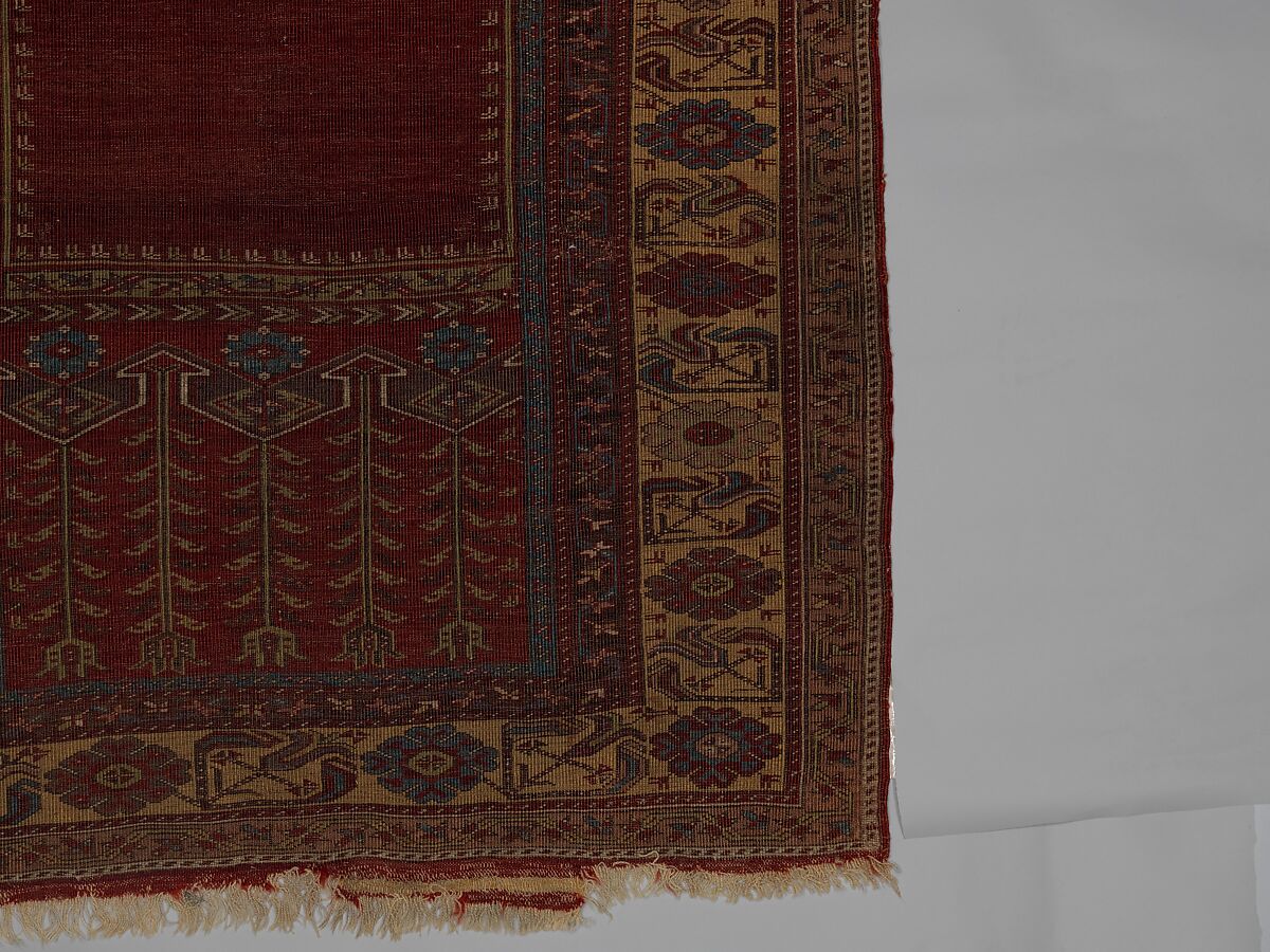 Carpet, Wool (warp, weft and pile); symmetrically knotted pile