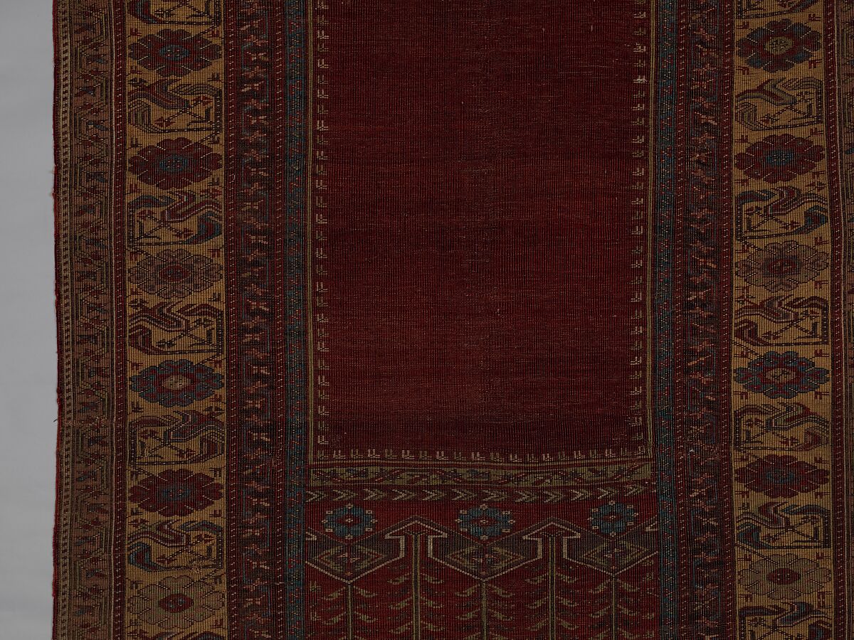 Carpet, Wool (warp, weft and pile); symmetrically knotted pile