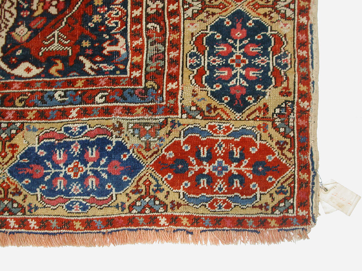 Carpet with Double-Ended Triple Niche, Wool (warp, weft and pile); symmetrically knotted pile