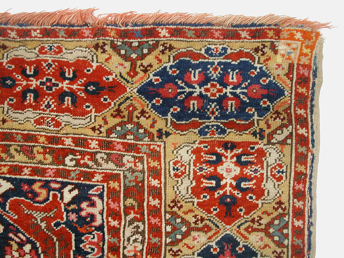 Carpet with Double-Ended Triple Niche, Wool (warp, weft and pile); symmetrically knotted pile