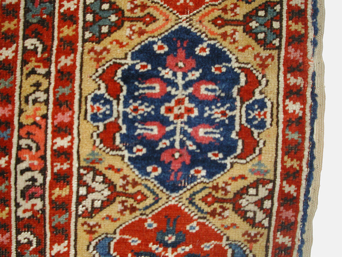 Carpet with Double-Ended Triple Niche, Wool (warp, weft and pile); symmetrically knotted pile