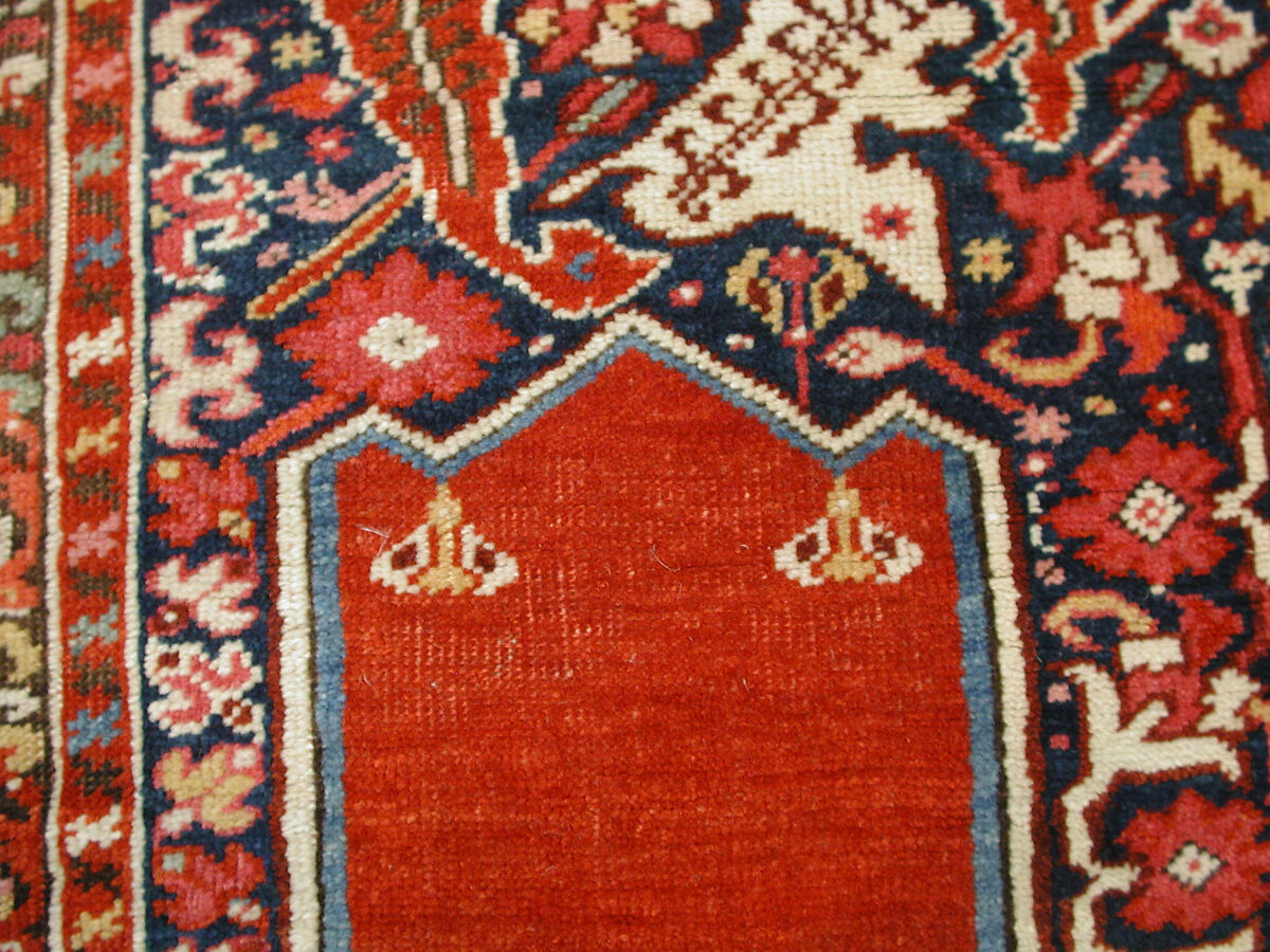 Carpet with Double-Ended Triple Niche, Wool (warp, weft and pile); symmetrically knotted pile