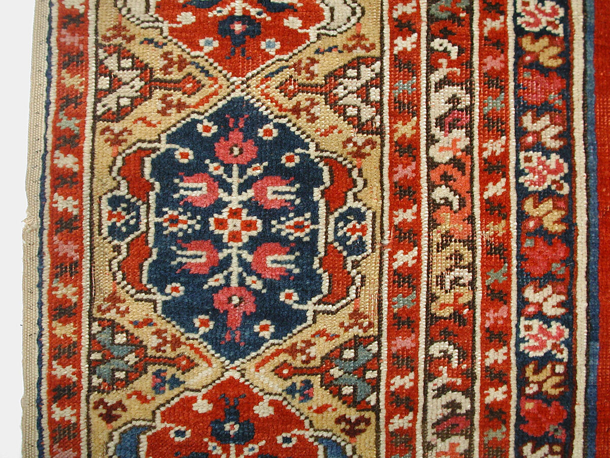 Carpet with Double-Ended Triple Niche, Wool (warp, weft and pile); symmetrically knotted pile