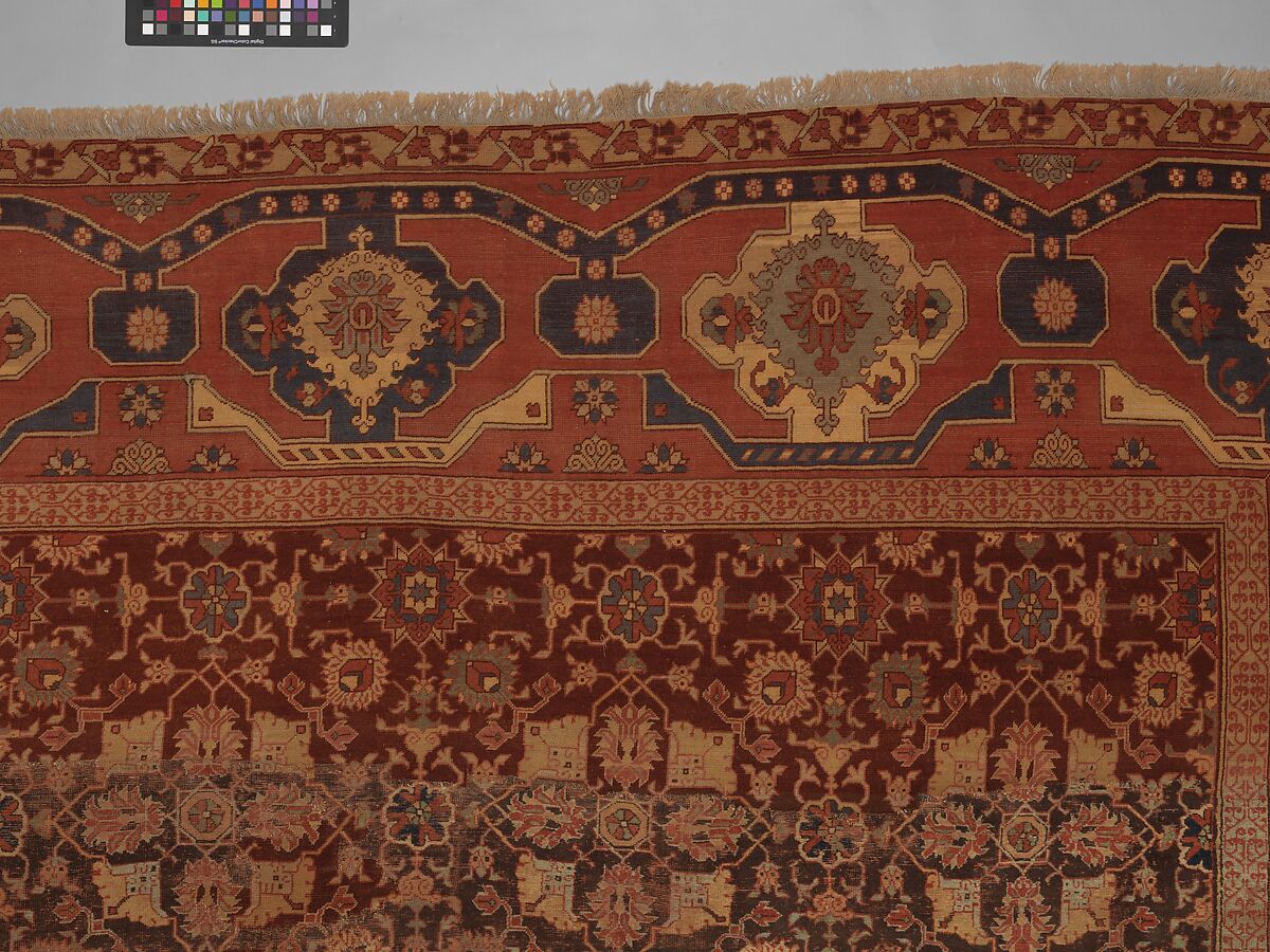 Carpet, Wool (warp, weft and pile); asymmetrically knotted pile