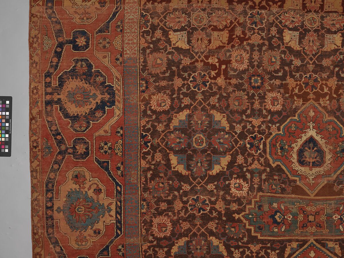 Carpet, Wool (warp, weft and pile); asymmetrically knotted pile