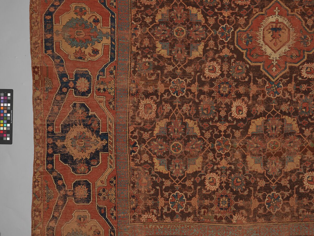 Carpet, Wool (warp, weft and pile); asymmetrically knotted pile