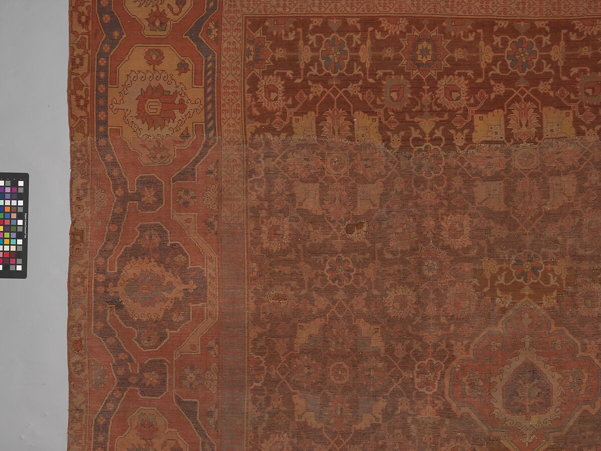 Carpet, Wool (warp, weft and pile); asymmetrically knotted pile