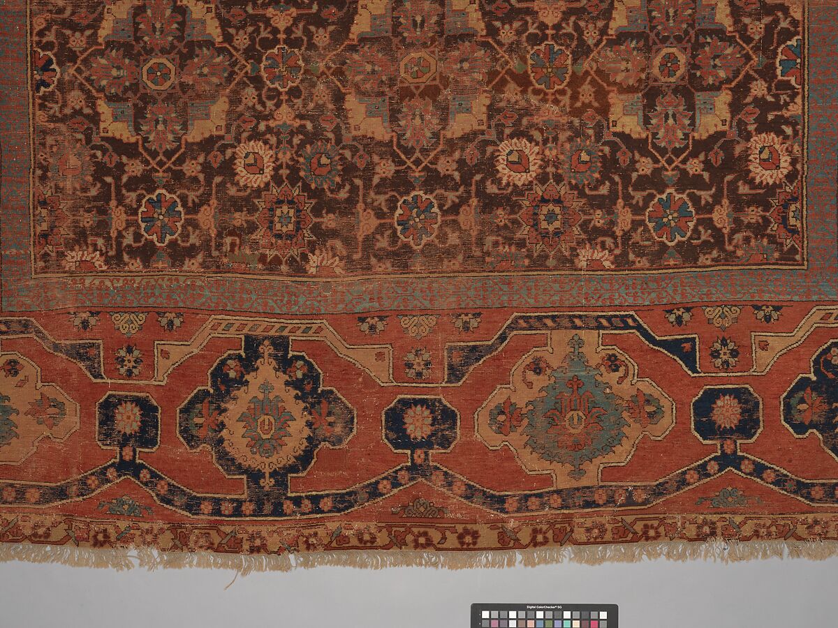 Carpet, Wool (warp, weft and pile); asymmetrically knotted pile