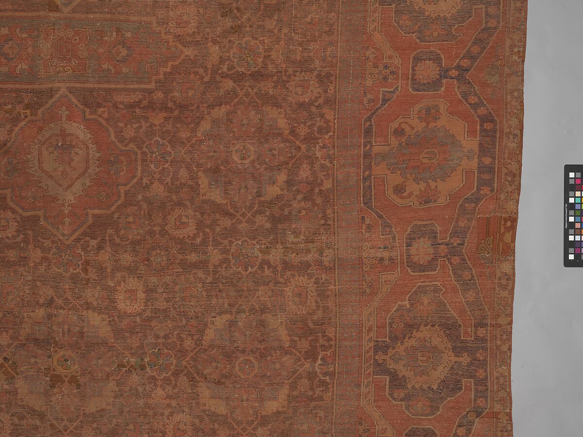 Carpet, Wool (warp, weft and pile); asymmetrically knotted pile