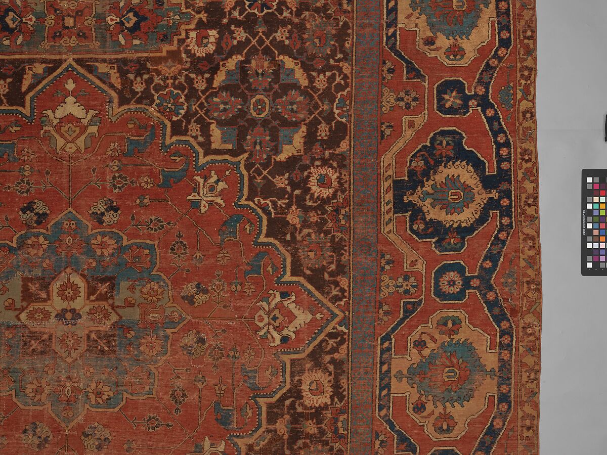 Carpet, Wool (warp, weft and pile); asymmetrically knotted pile