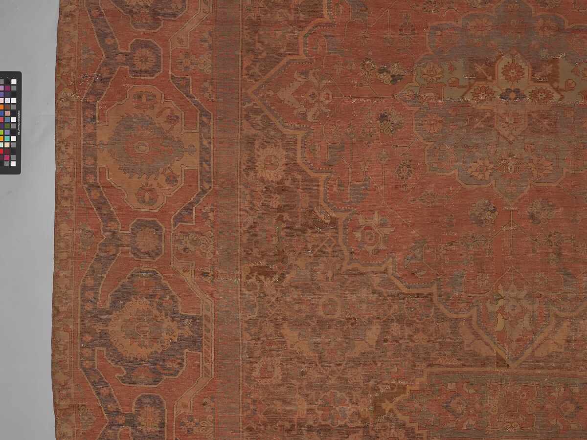 Carpet, Wool (warp, weft and pile); asymmetrically knotted pile