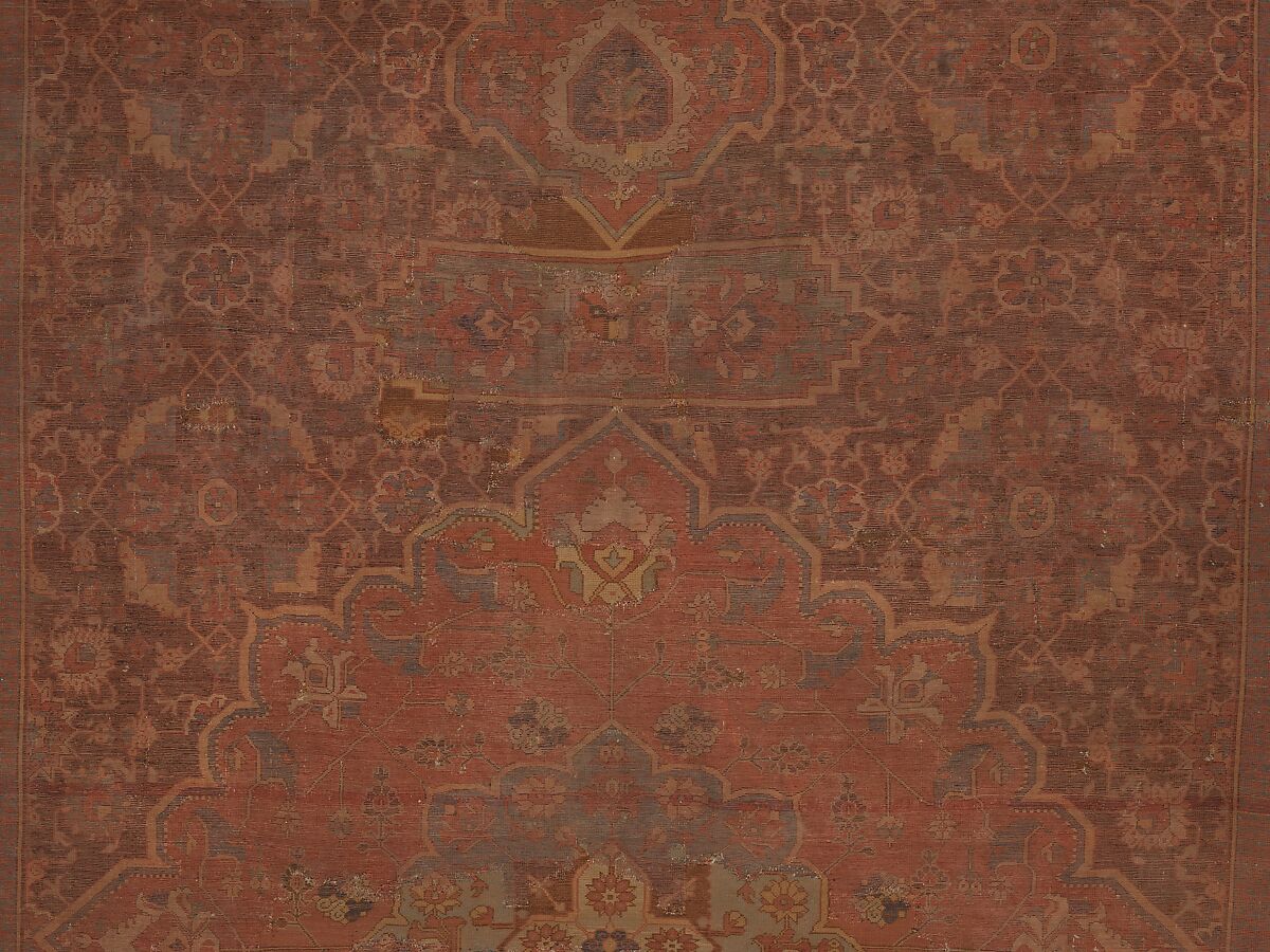 Carpet, Wool (warp, weft and pile); asymmetrically knotted pile