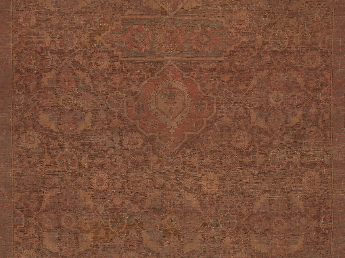 Carpet, Wool (warp, weft and pile); asymmetrically knotted pile