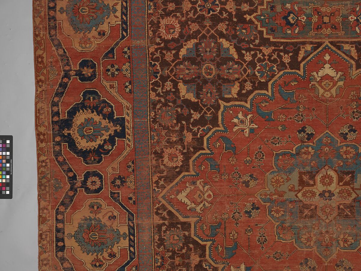 Carpet, Wool (warp, weft and pile); asymmetrically knotted pile