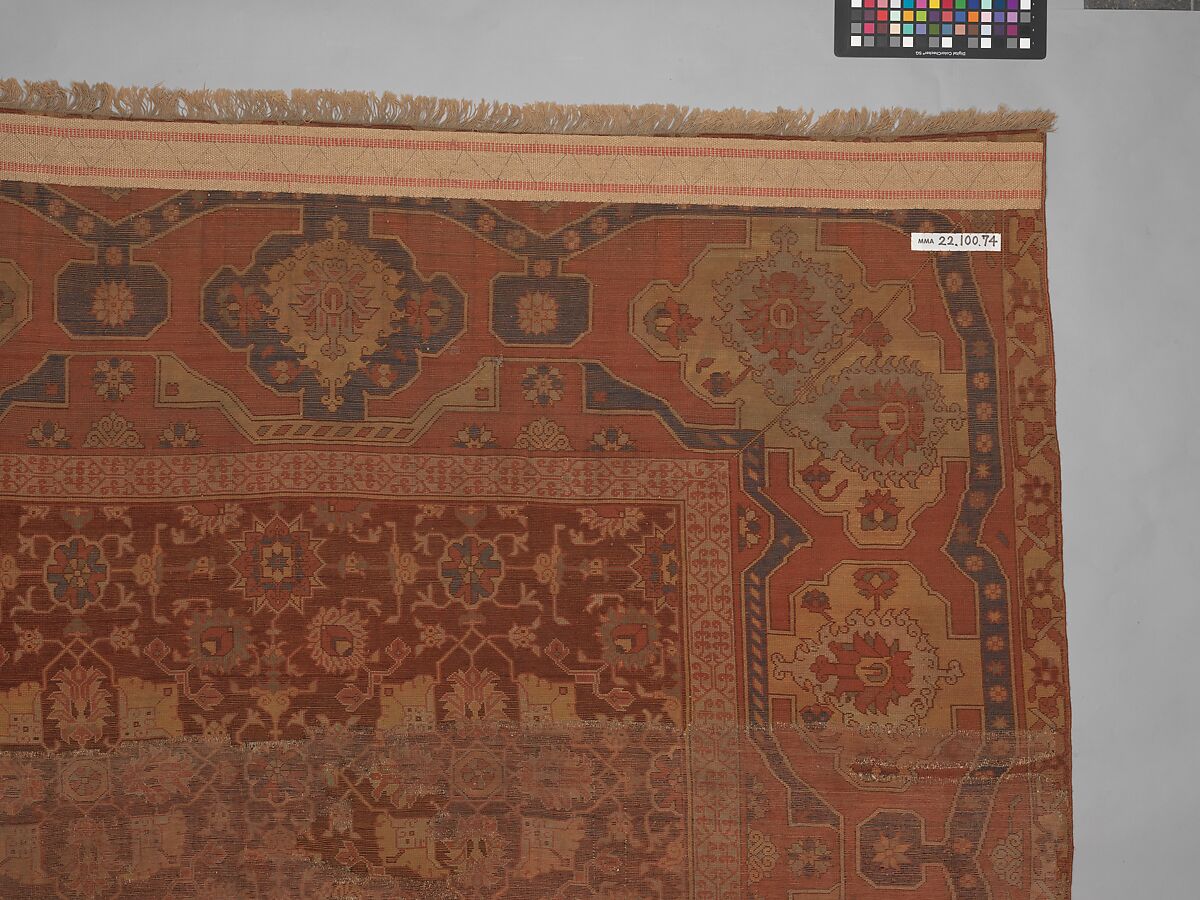 Carpet, Wool (warp, weft and pile); asymmetrically knotted pile