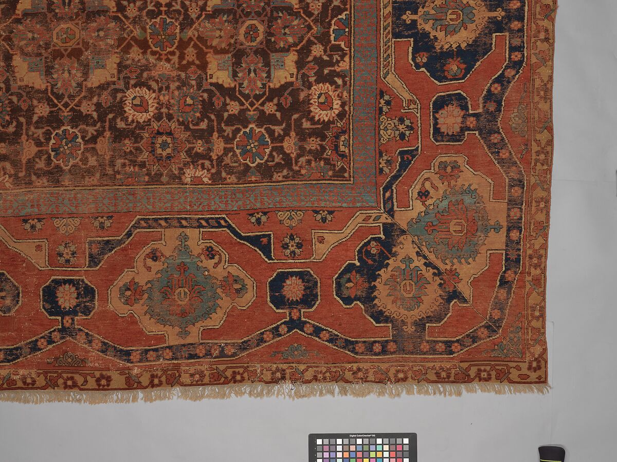 Carpet, Wool (warp, weft and pile); asymmetrically knotted pile