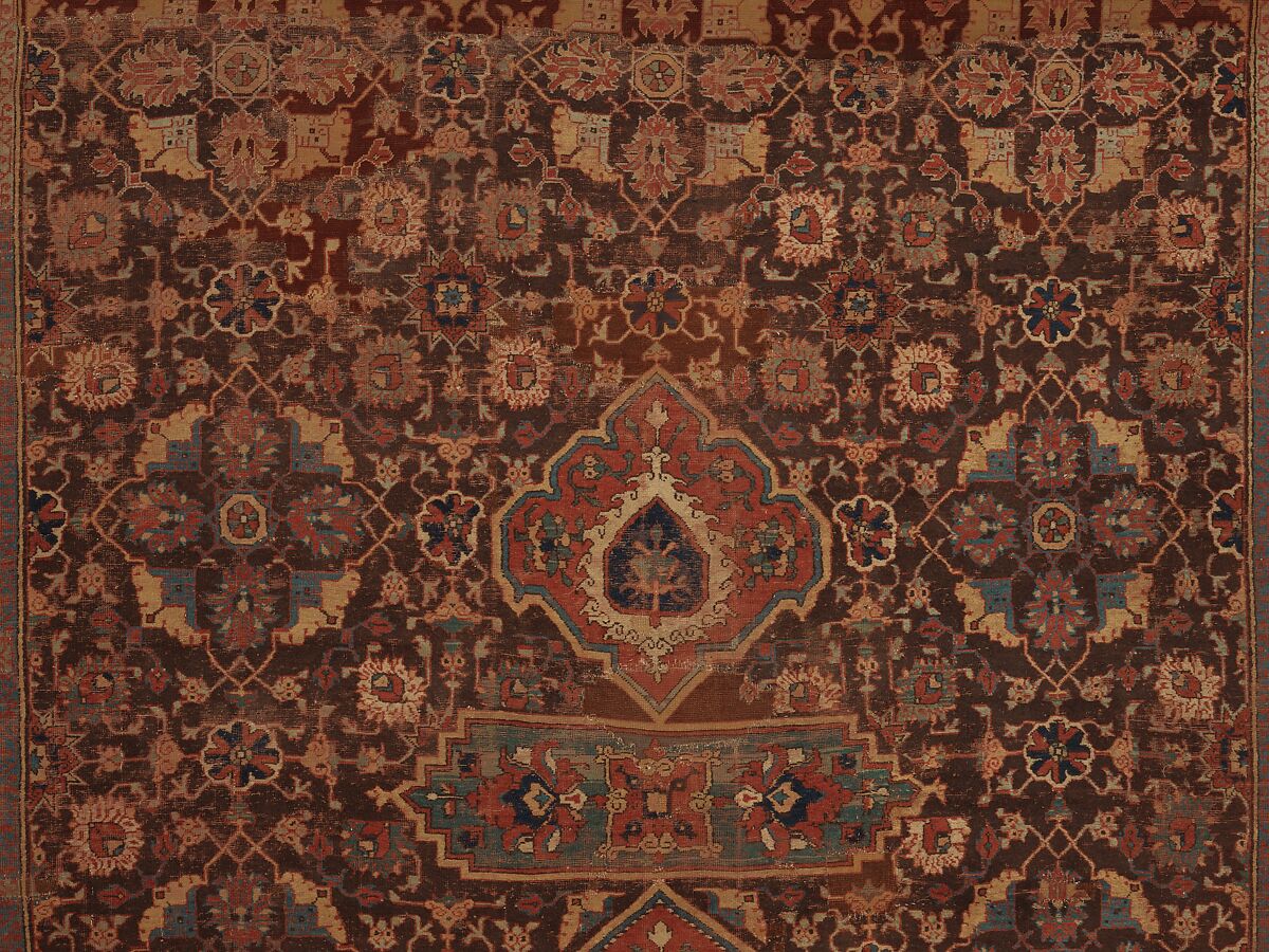 Carpet, Wool (warp, weft and pile); asymmetrically knotted pile