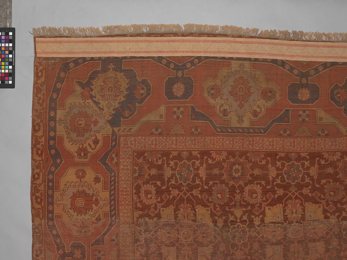 Carpet, Wool (warp, weft and pile); asymmetrically knotted pile