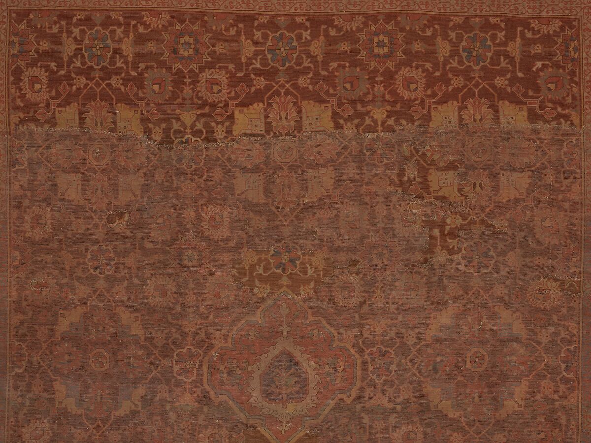 Carpet, Wool (warp, weft and pile); asymmetrically knotted pile